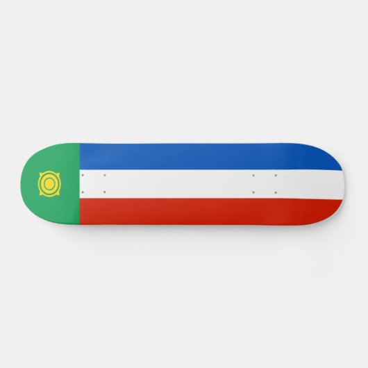 Flagge von Chakassien Skateboard (Horizontal)