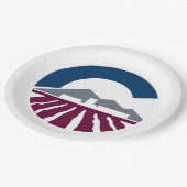 Flagge von Chandler, Arizona Pappteller (Schrägansicht)