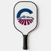 Flagge von Chandler, Arizona Pickleball Schläger (Rückseite)