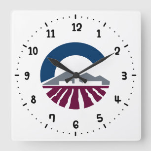 Flagge von Chandler, Arizona Quadratische Wanduhr