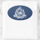 Flagge von Charleston, South Carolina Ovaler Aufkleber (Tasche)