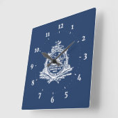 Flagge von Charleston, South Carolina Square Wall  Quadratische Wanduhr (Winkel)
