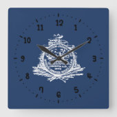 Flagge von Charleston, South Carolina Square Wall Quadratische Wanduhr (Vorderseite)