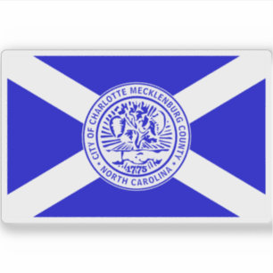 Flagge von Charlotte, North Carolina Aufkleber