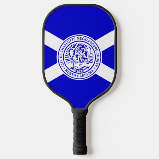 Flagge von Charlotte, North Carolina Pickleball Schläger (Vorderseite)