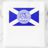 Flagge von Charlotte, North Carolina Rechteckiger Aufkleber (Tasche)