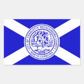 Flagge von Charlotte, North Carolina Rechteckiger Aufkleber (Vorderseite)