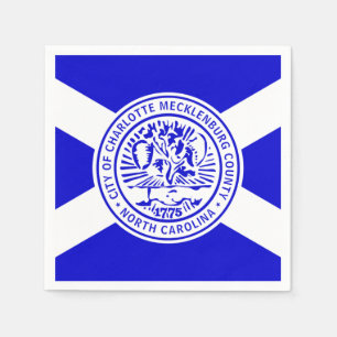 Flagge von Charlotte, North Carolina Serviette