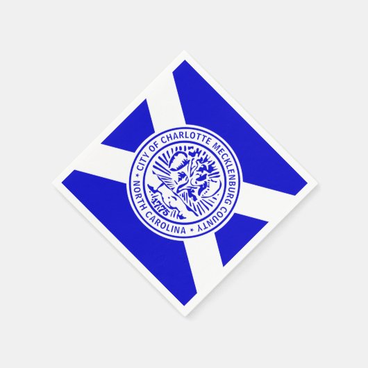 Flagge von Charlotte, North Carolina Serviette (Ecke)