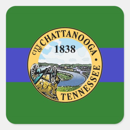 Flagge von Chattanooga, Aufkleber für den Tennesse (Vorderseite)