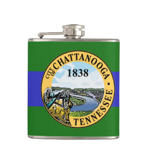 Flagge von Chattanooga, Flasche von Tennessee Flachmann