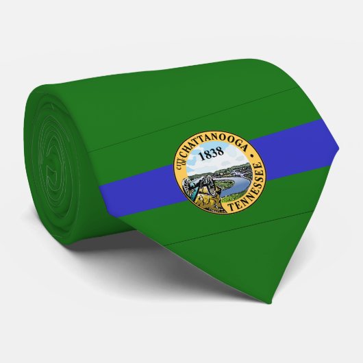 Flagge von Chattanooga (Tennessee) Krawatte (Gerollt)