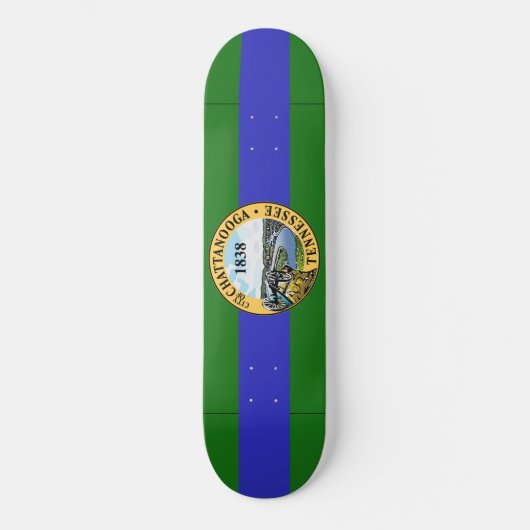 Flagge von Chattanooga (Tennessee) Skateboard (Vorderseite)
