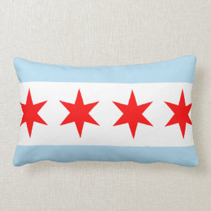 Flagge von Chicago-Amerikaner MoJo Kissen