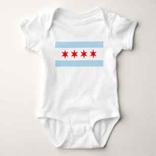Flagge von Chicago Baby Strampler