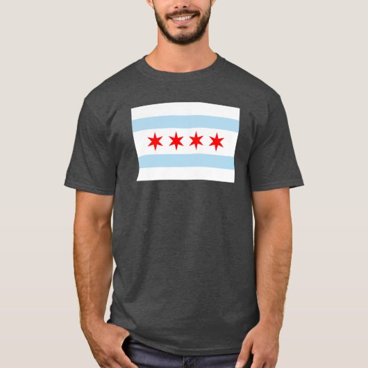 Flagge von Chicago Blizzard Blue T-Shirt (Vorderseite)