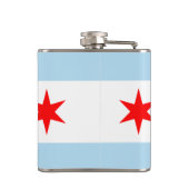 Flagge von Chicago Flachmann (Rückseite)
