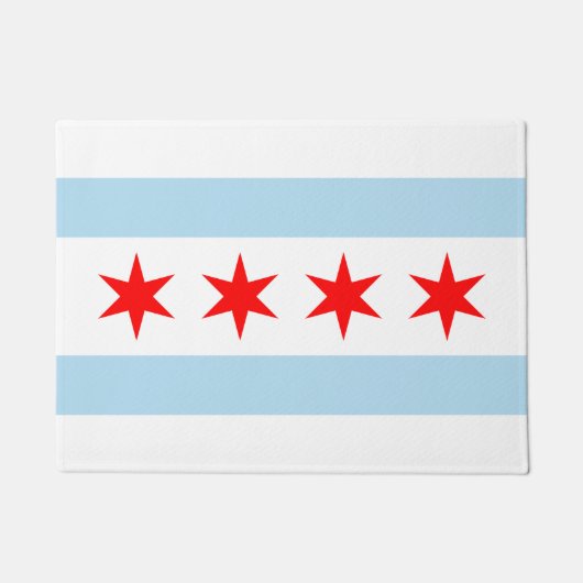 Flagge von Chicago Fußmatte (Vorderseite)