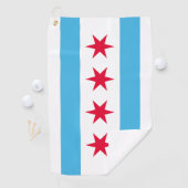 Flagge von Chicago Golfhandtuch (Insitu)