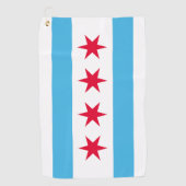 Flagge von Chicago Golfhandtuch (Vorderseite)