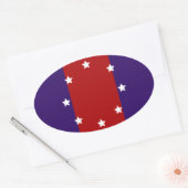 Flagge von Chicago Heights, Illinois Ovaler Aufkleber (Umschlag)