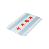 Flagge von Chicago, Illinois Bad Mat Badematte (Schrägansicht)
