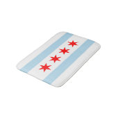 Flagge von Chicago, Illinois Badezimmer-Matte Badematte (Schrägansicht)