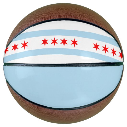 Flagge von Chicago, Illinois Basketball (Vorderseite)