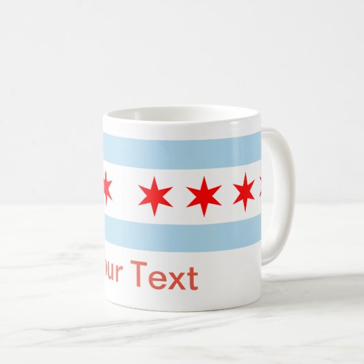 Flagge von Chicago, Illinois Coffee Tasse (VorderseiteRechts)