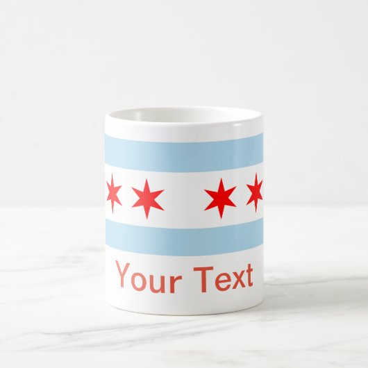Flagge von Chicago, Illinois Coffee Tasse (Mittel)