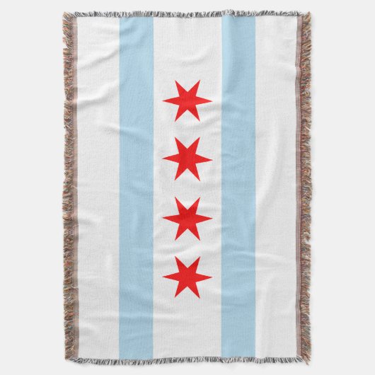 Flagge von Chicago, Illinois Decke (Vorderseite Vertikal)