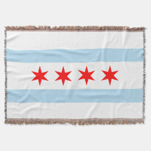 Flagge von Chicago, Illinois Decke
