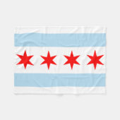 Flagge von Chicago, Illinois Fleecedecke (Vorderseite (Horizontal))