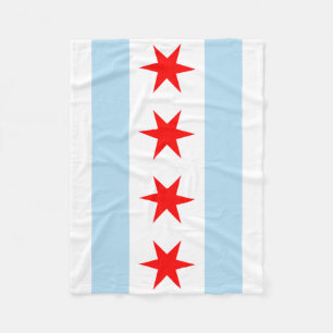Flagge von Chicago, Illinois Fleecedecke