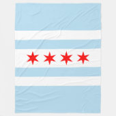 Flagge von Chicago, Illinois Fleecedecke (Vorderseite)