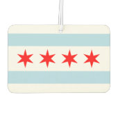 Flagge von Chicago, Illinois Getränkekasten Autolufterfrischer (Rückseite)