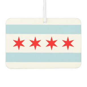 Flagge von Chicago, Illinois Getränkuntersetzer Autolufterfrischer