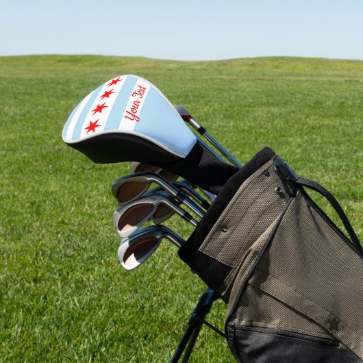 Flagge von Chicago, Illinois Golf Head Cover Golf Headcover (In SItu)