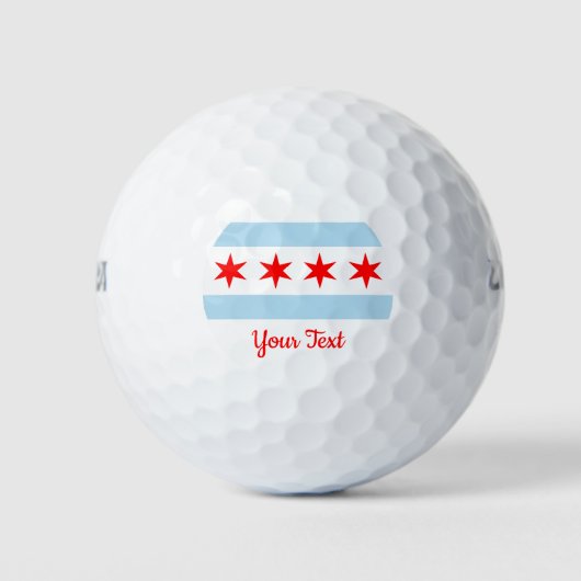 Flagge von Chicago, Illinois Golfball (Vorderseite)