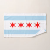 Flagge von Chicago, Illinois Handtuch (Handtuch)