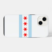 Flagge von Chicago, Illinois iPhone Hülle (Rückseite (Horizontal))