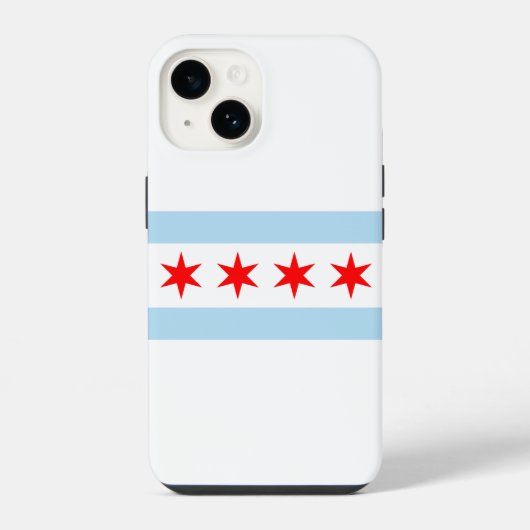 Flagge von Chicago, Illinois iPhone Hülle (Rückseite)