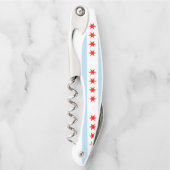 Flagge von Chicago, Illinois Kellnermesser (Vorderseite)