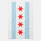 Flagge von Chicago, Illinois Küchentücher (Vertikal)
