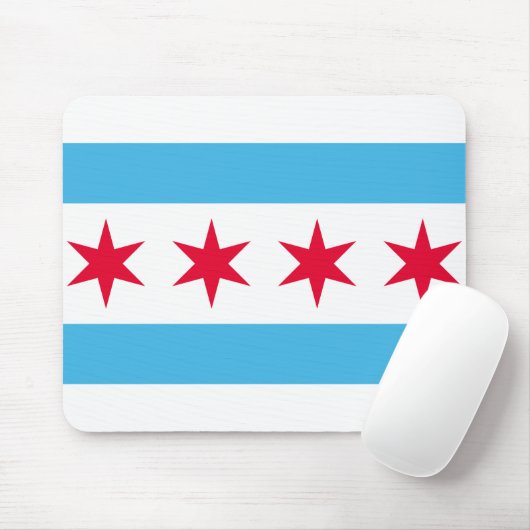 Flagge von Chicago, Illinois Mousepad (Mit Mouse)