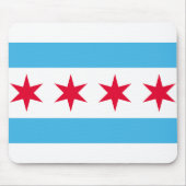 Flagge von Chicago, Illinois Mousepad (Vorne)