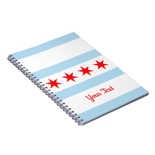 Flagge von Chicago, Illinois-Notebook Notizblock (Rechte Seite)