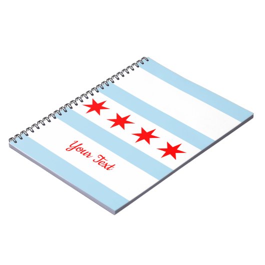 Flagge von Chicago, Illinois-Notebook Notizblock (Linke Seite)