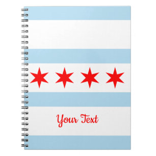 Flagge von Chicago, Illinois-Notebook Notizblock