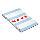 Flagge von Chicago, Illinois-Notebook Notizblock (Rechte Seite)